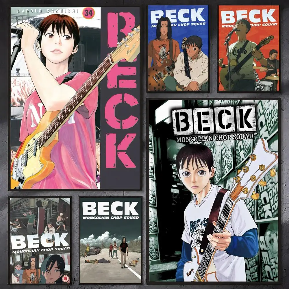 Anime B-Beck Mongolian Chop Squad Poster Waterproof Sticky Wall Art Print For Bedroom Living Room Hallway Bar Home Decor