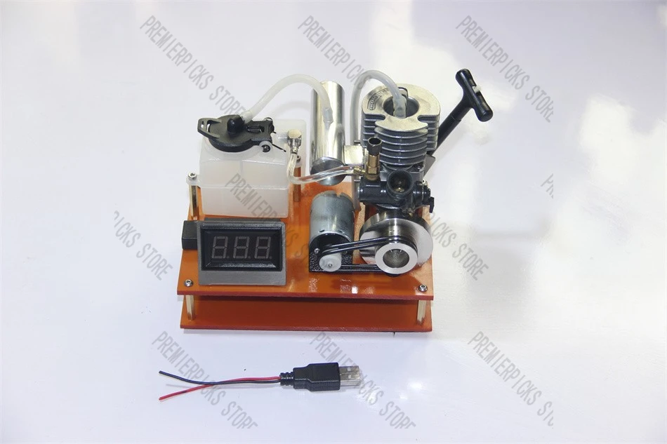 15-Grade Methanol Engine To Gasoline DIY Mini DC Generator Fuel Model