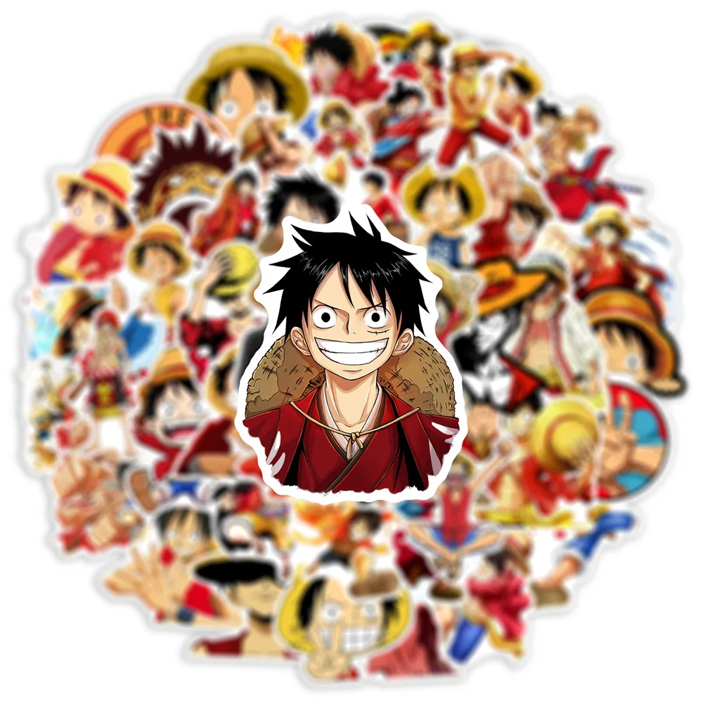 

10/30/50pcs ONE PIECE Anime Stickers Cool Luffy Cartoon Manga Decals Graffiti Laptop Luggage Helmet Fridge Classic Toys Sticker