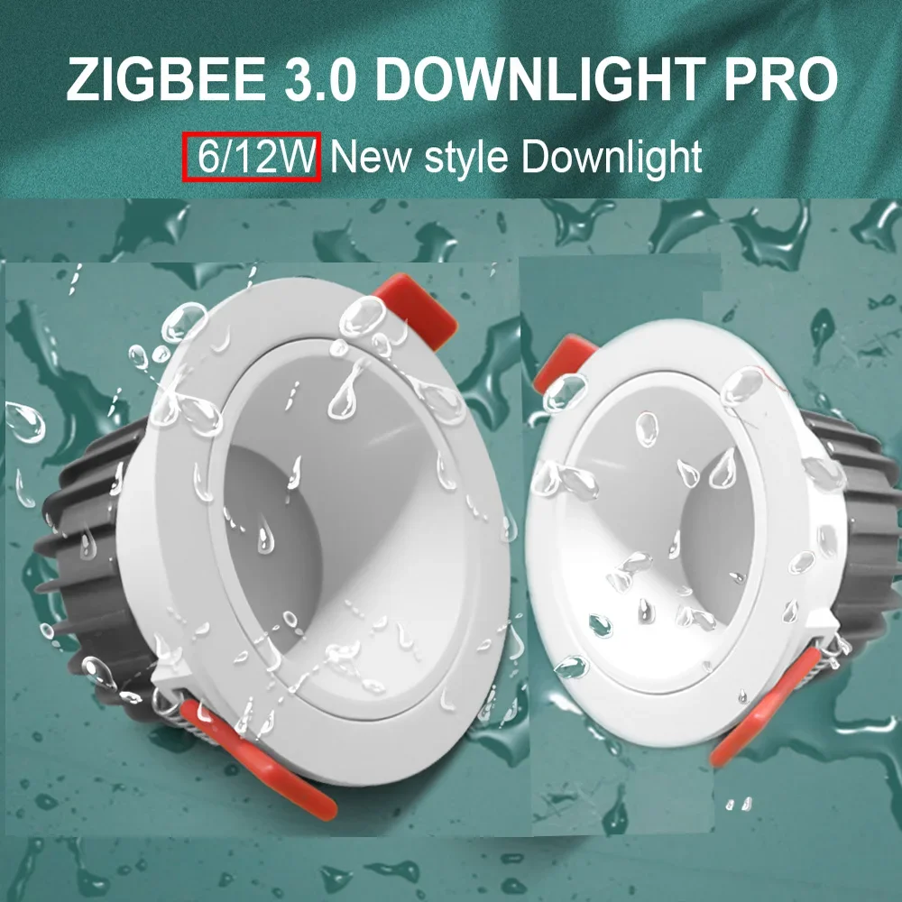 Светодиодный светильник Zigbee 3.0, 6 Вт, 12 Вт, IP54, профессиональный водонепроницаемый светильник с регулируемой цветовой температурой, RGB для внутреннего освещения