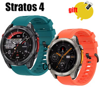 Band For Zeblaze Stratos 4 smart watch Strap Silicone Soft Wristband Bracelet Screen protector film