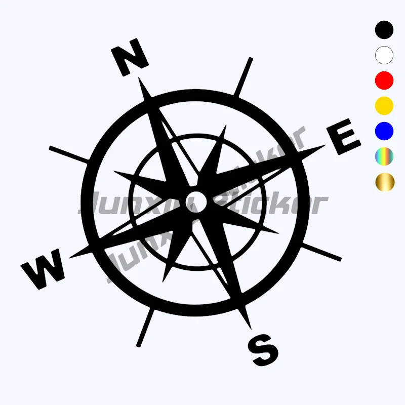 

Wind Rose Funny Car Sticker Vinyl Decal White Black Car Auto Stickers for Bumper Rear Window