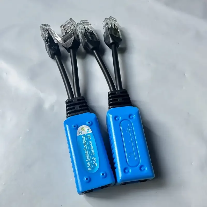 

RJ45 splitter Cable combiner uPOE Adapter two POE camera use one net cable POE Adapter Cable Connectors Passive Power Cable