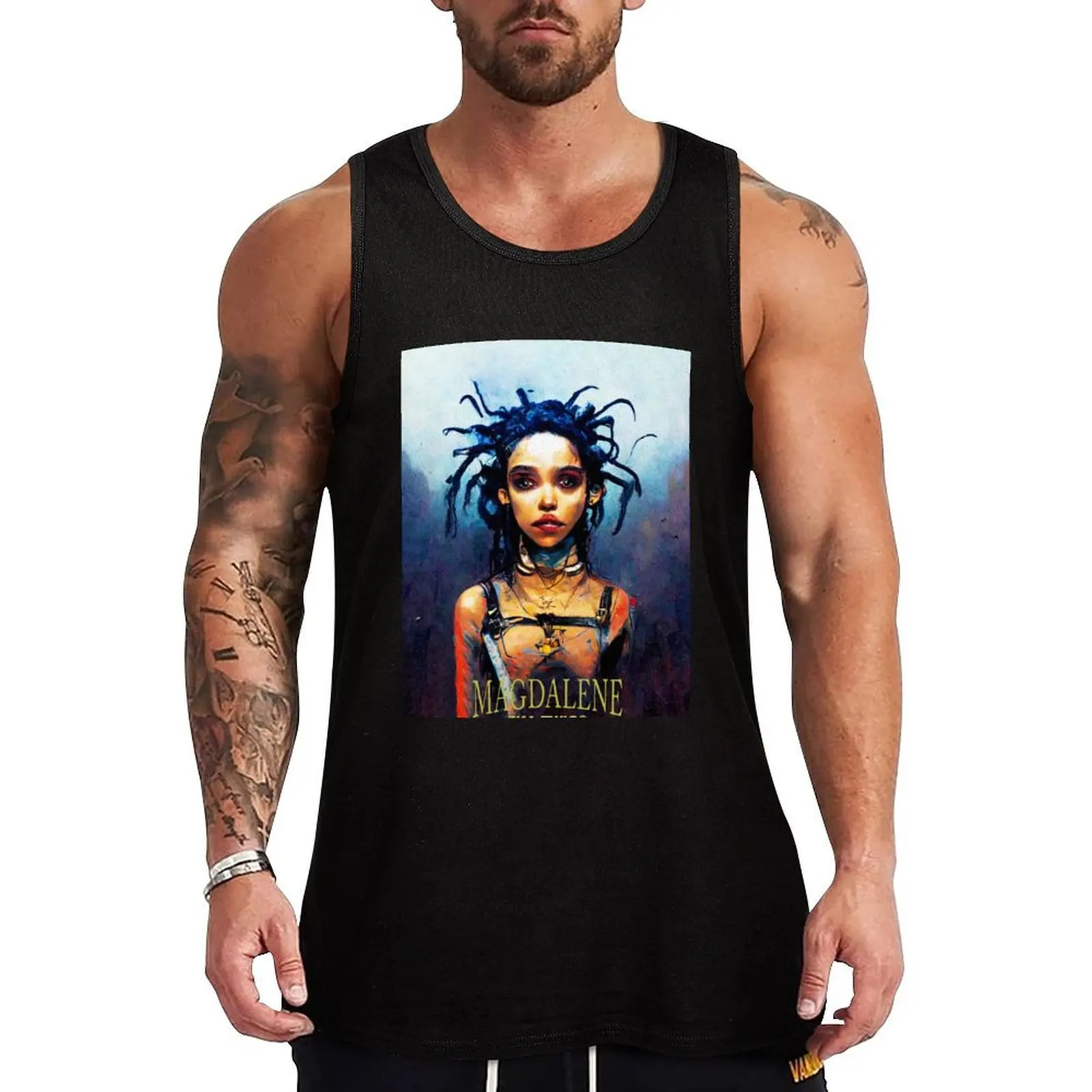 

Twigs Tank Top Muscle Fitness Tank Top Sleeveless Athletic Workout