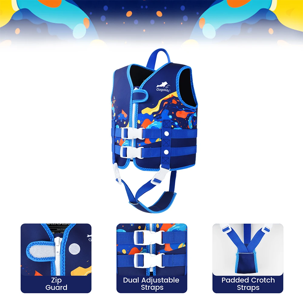 Children's Swimming Vest Floating Jacket Toddler Swimsuit Assist Swimwear Swim Training Buoyancy Swim Vest Neoprene Swim Jacket