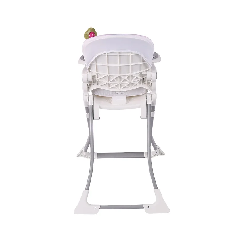 Multi Function Firm Children Feeding Chair Portable Easy Moving Foldable Metal Baby High Chair