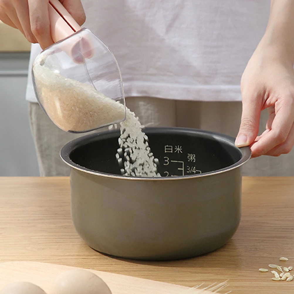 

2Pcs Food Measuring Spoons Accurate Baking Supply Eco-Friendly ABS Multi-Purpose Rice Scoop Practical Kitchen Grain Scoop