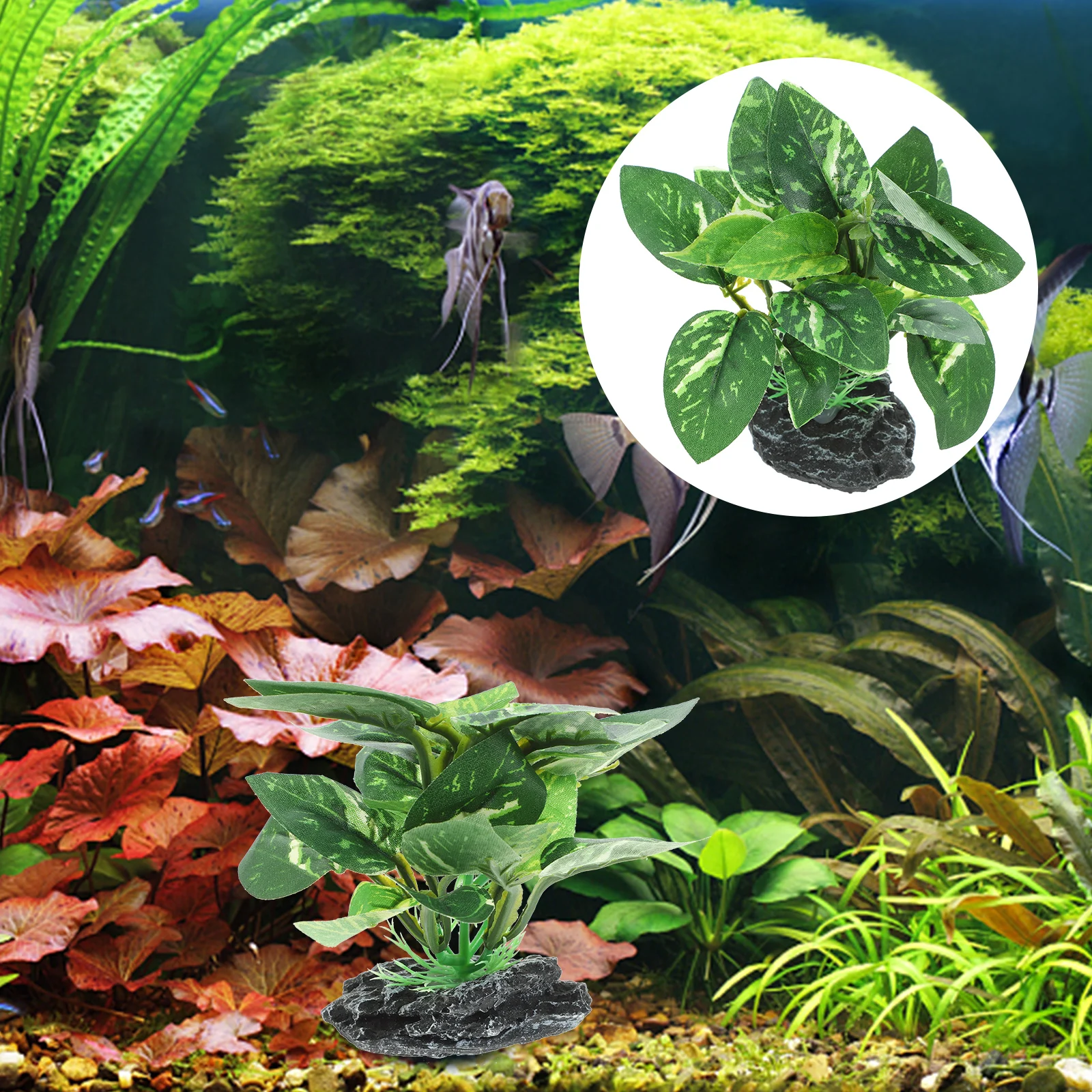 

Artificial Plant Decoration Safe Plastic Material Fish Tank Aquarium Ornaments Faux Plants Decorations Realistic Durable Non