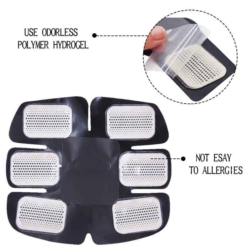 20Pcs Hydrogel Electrode Gel Pad Stickers For Ems Hip Abdominal Muscle Stimulator Trainer Fitness Body Slimming Massager Machine