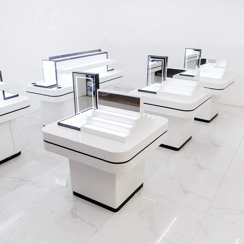 custom.Nakajima Heavy-Duty Metallic Single-Sided Showcase Beauty Cosmetics Salon Skincare Customizable Display Cabinet Ma