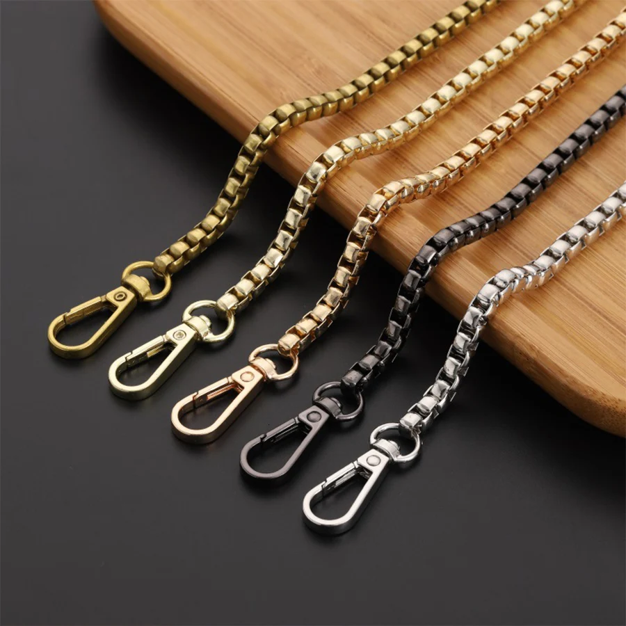 

40-120CM Metal Chain Steel Bag Replacement DIY Bag Strap For Crossbody Shoulder Bags Chians Adjustable Women Bag Accessories