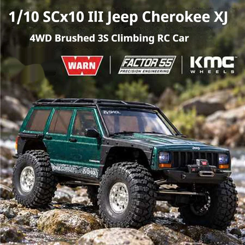 Axial 1/10 Scx10 Iii Cherokee Xj Four-Wheel Drive Rc Car Simulation Remote Control Electric Off-Road Climbing Vehicle Model
