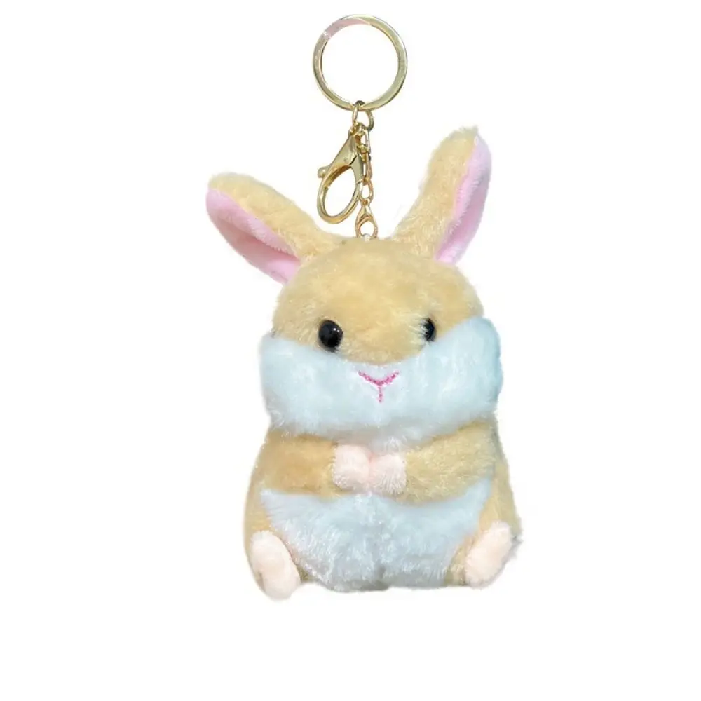 Accompany Toys Schoolbag Accessories Rabbit Plush Keychain Hamster Rabbit Plush Keyring Bunny Plush Keyring Animal Stuffed Toys