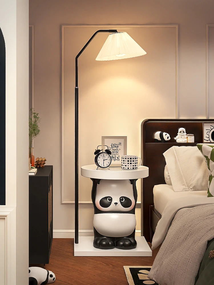 Home Furniture Cute Animal Sculptures Nightstand Panda Statue Bedside Table Floor Decor Creative Storage Rack Housewarming Gifts