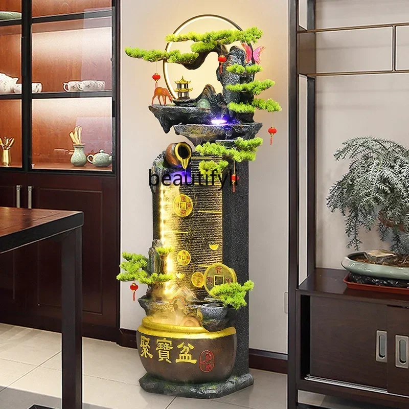 

LXFlowing water makes money ornament circulating water living room floor feng shui wheel decoration opening giftSSS