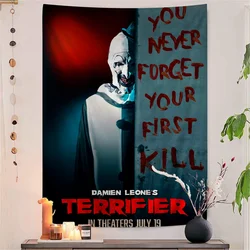 Terrifier 2 Horror Movie Printed Large Wall Tapestry Cheap Hippie Wall Hanging Bohemian Wall Tapestries Mandala Home Decor