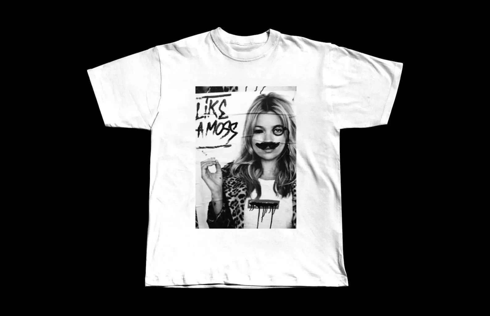 Kate Moss Supreme Like A Moss Graphic Tee Shirt Underground Summer Men's and Women's Loose and Breathable T-shirt Top