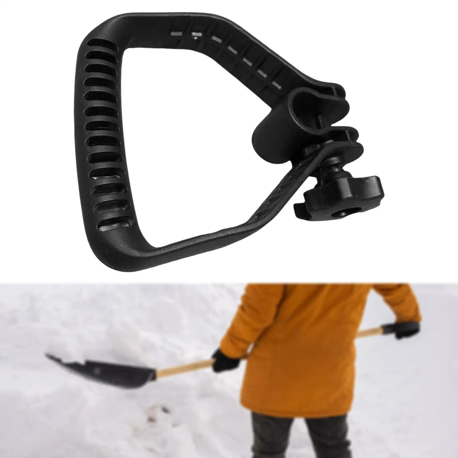 Snow Shovels Handle Garden Tool Handle Grip Ergonomic Black for Snow Removal Compact Attachment for Garden Shovels