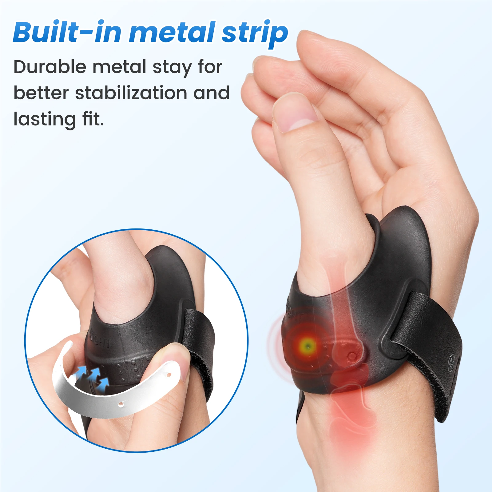 Flexible CMC Thumb Brace for Left or Right Hand