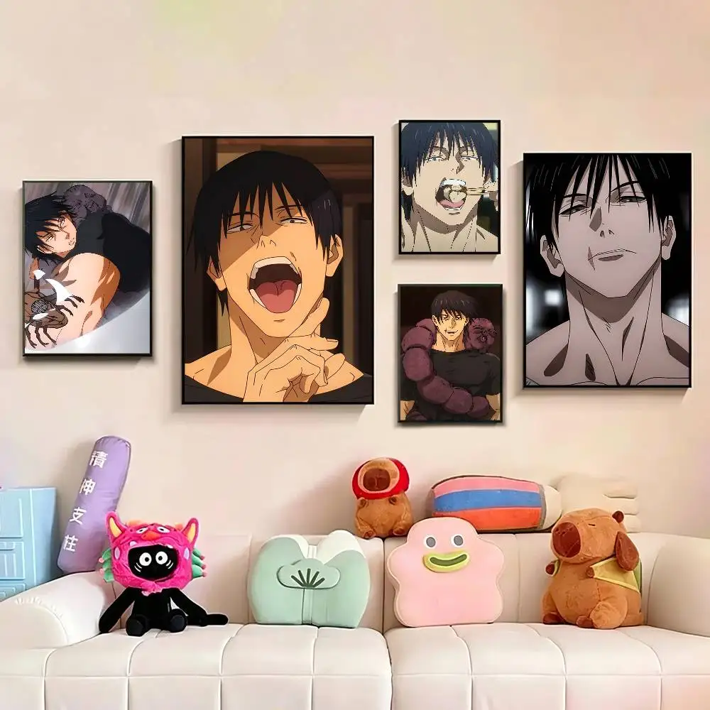 A-Anime F-Fushiguro-S Cool T-Toji-S Poster Waterproof Wall Art Sticker For Bar Living Room Vintage Decor