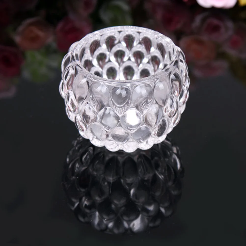 6 قطعة حامل شمع زجاجي شفاف زينة طاولة الزفاف أجواء رومانسية قطع مركزية للمنزل لوازم الحفلات الداخلية