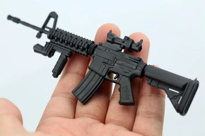 1/6th Mini MK18 Carbine Assault Rifle Gun Plastic Assembled Firearm Puzzle 4D Model for 12 Inch Action Figure Soldiers