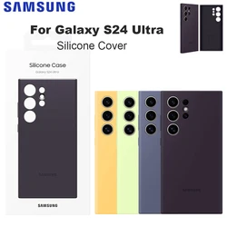 Original For Samsung Galaxy S24 Ultra Case High Quality Soft Silicone Cover S24Ultra Phone Case Shell & Box EF-PS928TGEG