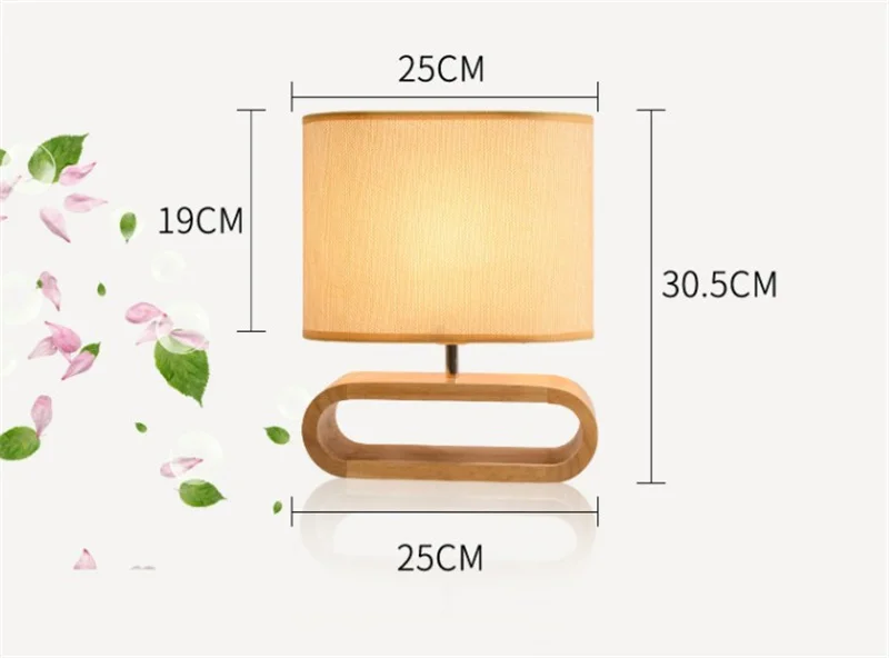 Bedside Lamp Soild Wood Table Lamp for Bedroom Nightstand Small Bed Side Night Stand Lamps for Living room Kid's Desk light