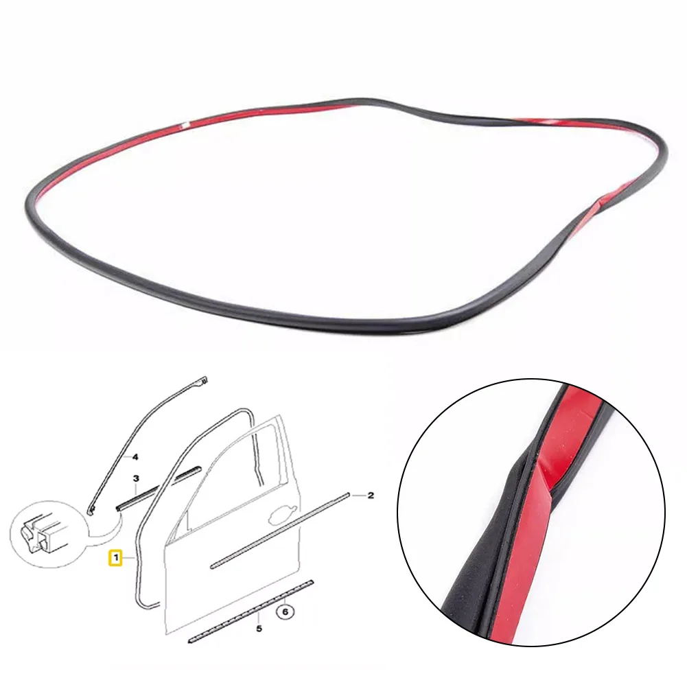 Rubber Door Seal E60 E61 Seal Front Door Installation Anti-Corrosion Material Easy To Use Non-Deformation Design For BMW E60