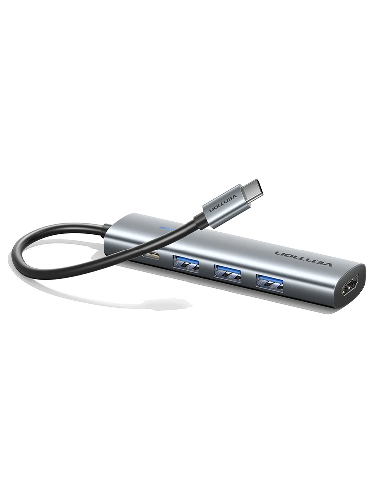 Vention 5 w 1 USB C 4K 60Hz HDMI HUB USB 3.0 HUB PD 100W Wielofunkcyjna stacja dokująca z adapterem do MacBooka, Dell, iPhone'a, iPada i Androida — zdjęcie produktu 7