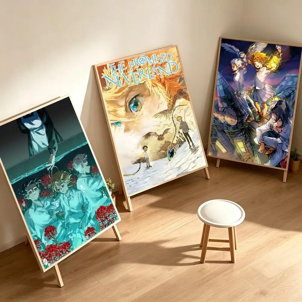 Anime The Promised Neverland Poster Poster HD Printing Cozy Healing Style Wall Art Home Decor For Living Room Bedroom Gift