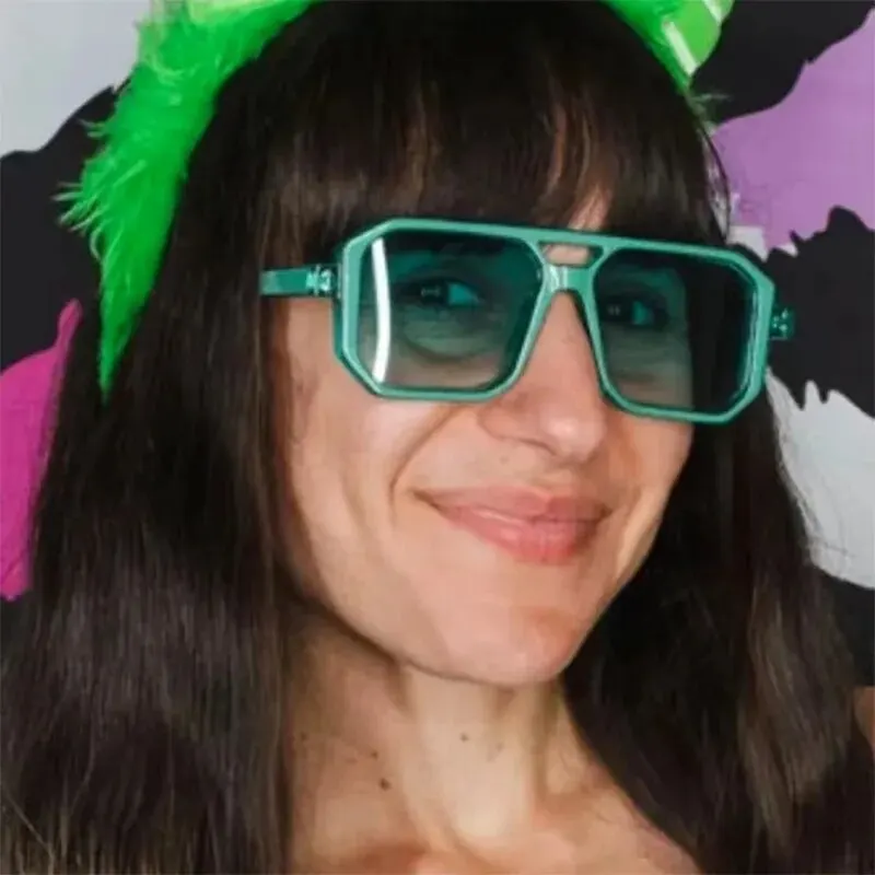 Lässige Sonnenbrille mit doppeltem Träger und Vollrahmen für Männer und Frauen, UV-beständige Sonnenbrille UV400 – Detail 1