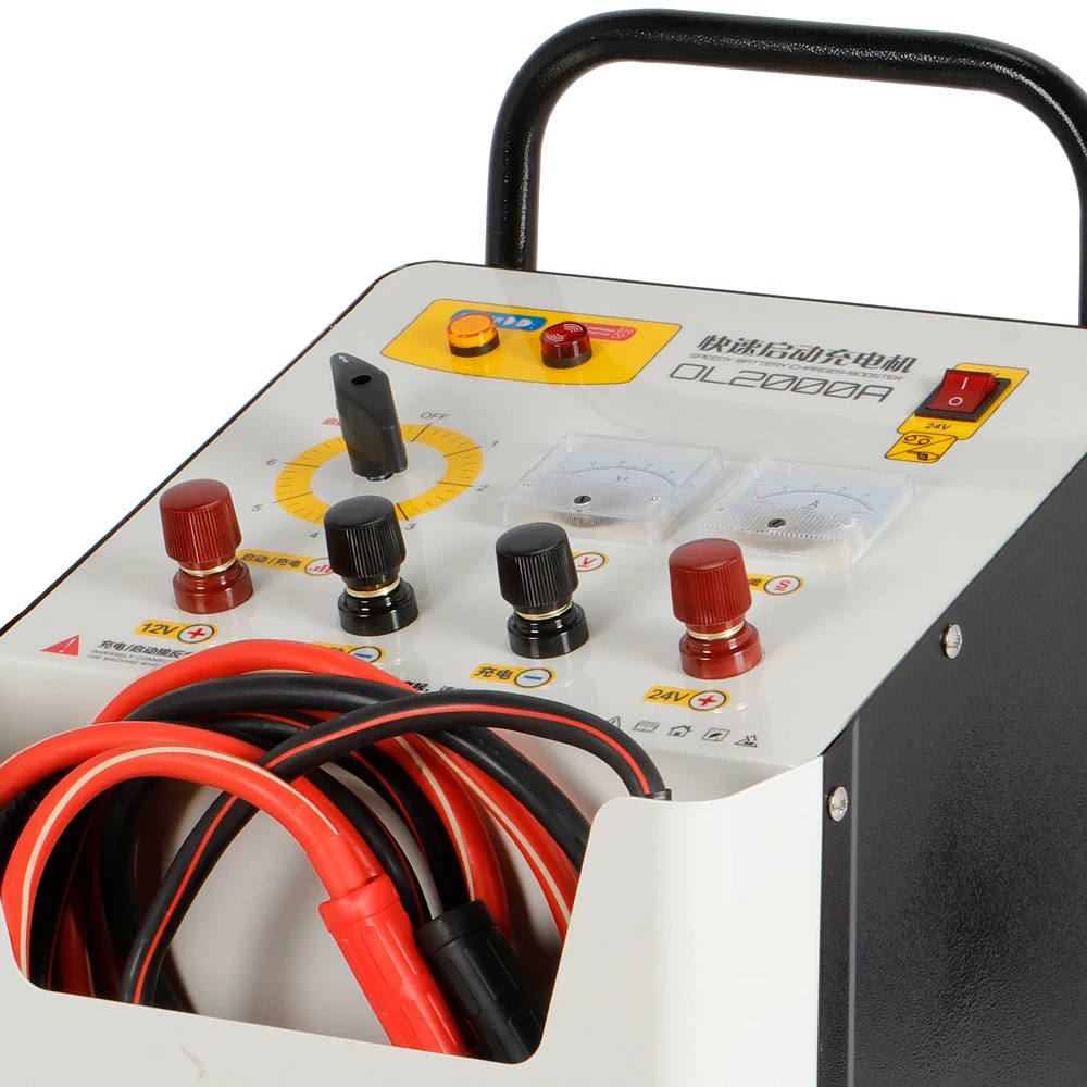 2000A التلقائي شاحن بطارية السيارة آلة شحن سريع شاحن بطارية وبداية الانتقال 12 فولت 24 فولت للسيارة