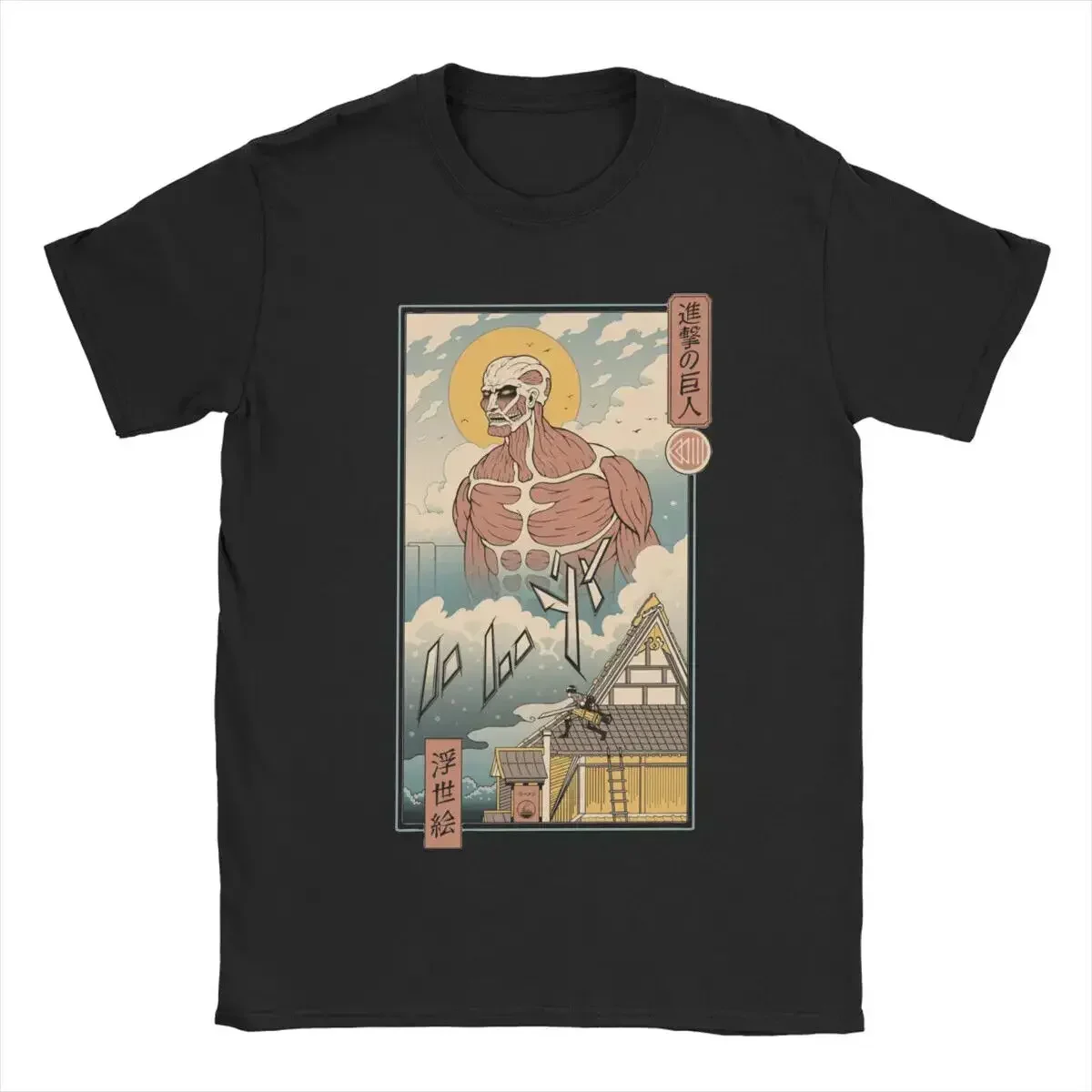 

Men T-Shirt Eren Yeager Casual 100% Cotton Tees Short Sleeve Anime AOT T Shirts