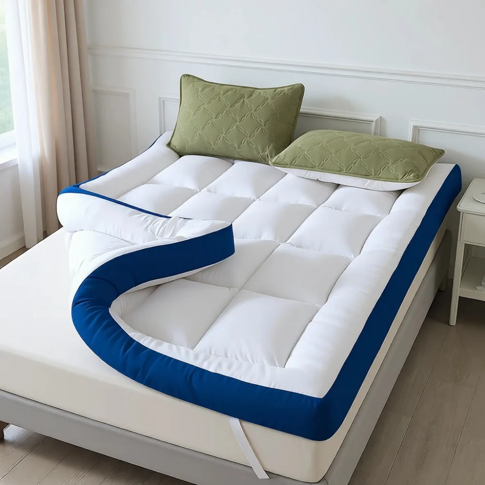 

5 Inch Full Mattress Topper for Back Pain Relief Breathable Memory Foam Pillow Top with Elastic Straps