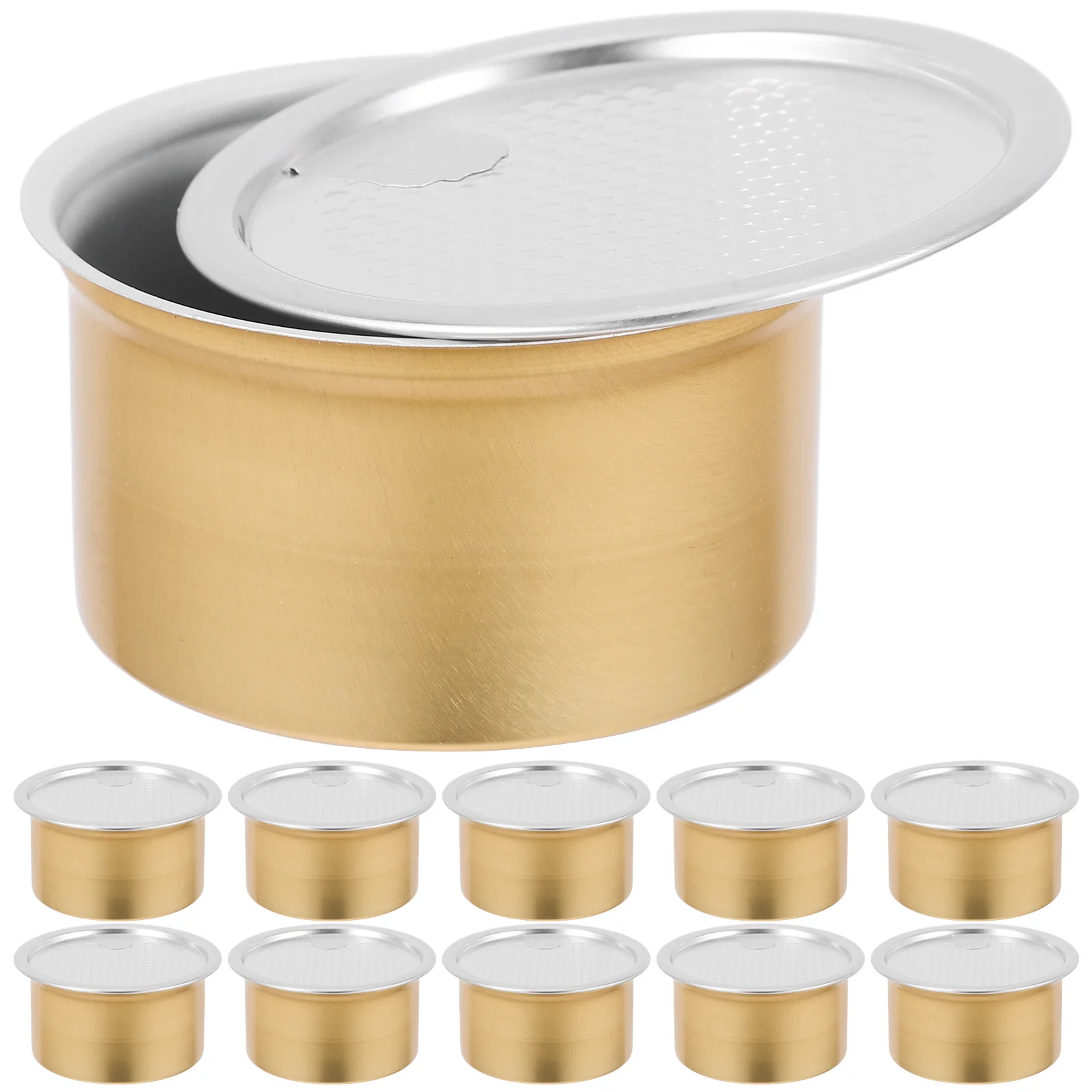 

12pcs Airtight Aluminum Canisters 80Ml Reusable Metal Containers For Tea Coffee Sugar Storage Kitchen Pantry Spice Jar Farmhouse