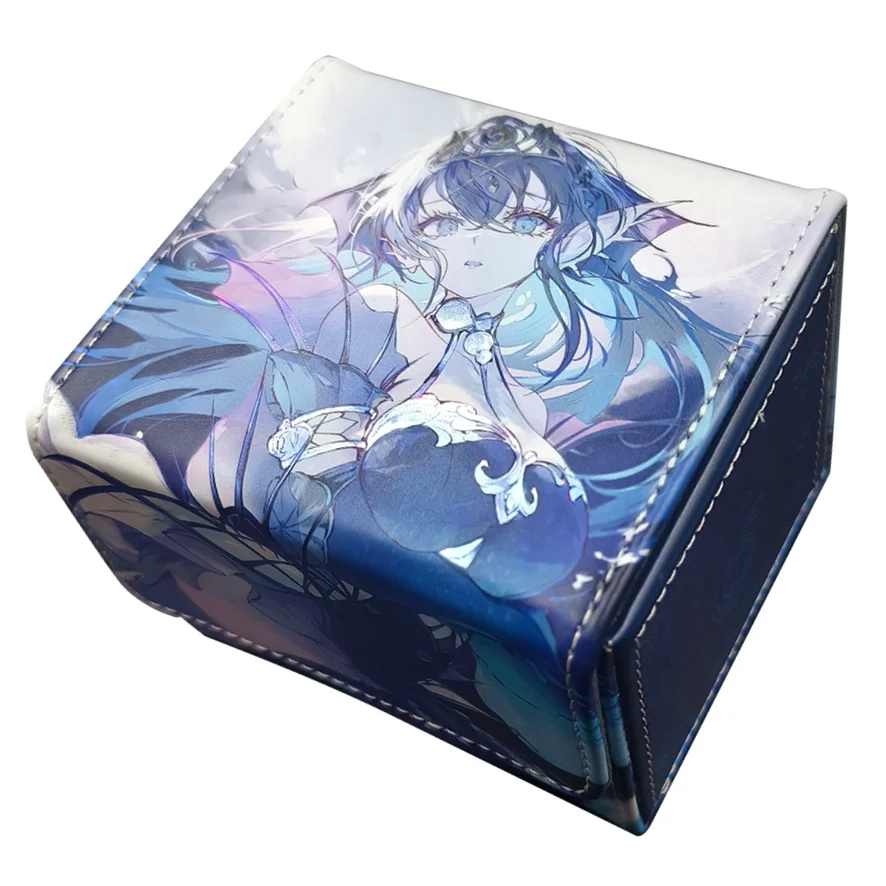 

Ю-Ги-О! Коробка для хранения карт Tearlaments Kitkallos Magnetic Leather Board Game Card Box OCG Laser Flash Game Collection, подарок-игрушка