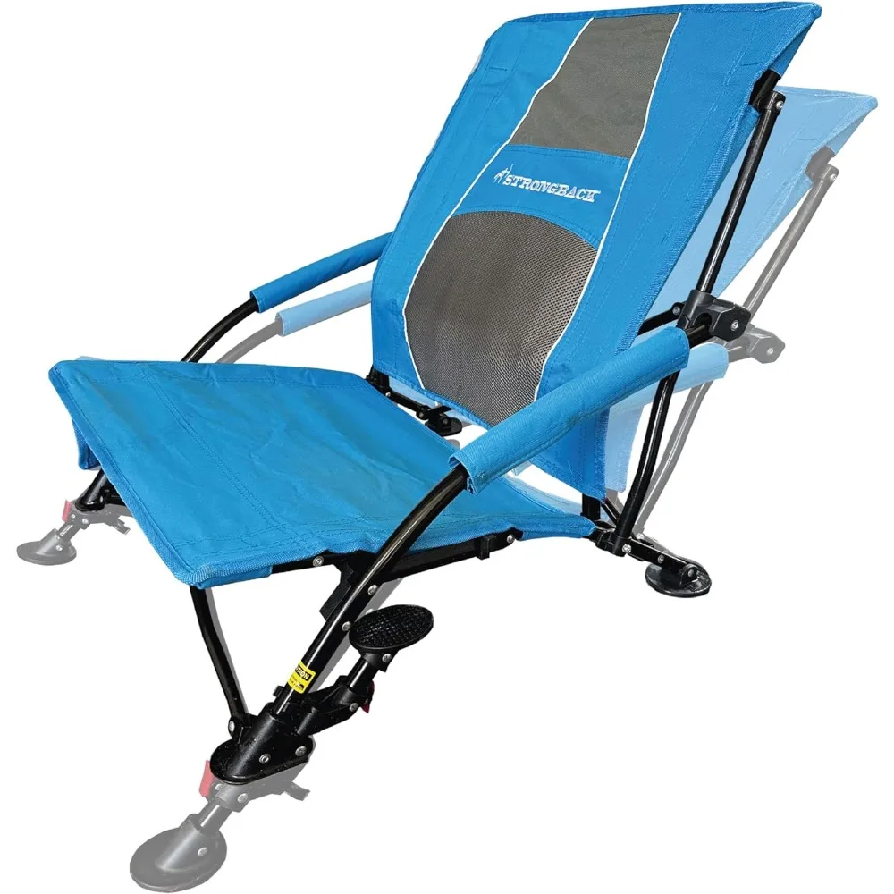 

Beach Chairs - Low Gravity Recliner Portable Beach Chair - With Built-In Lumbar Support, Heavy Duty Folding Beach Chairs