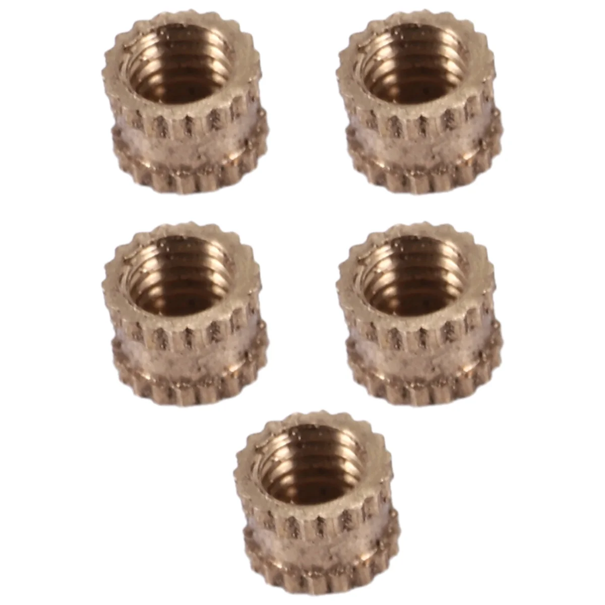A03V M3 x 3mm Female Thread Brass Knurled Threaded Insert Embedment Nuts 100PCS