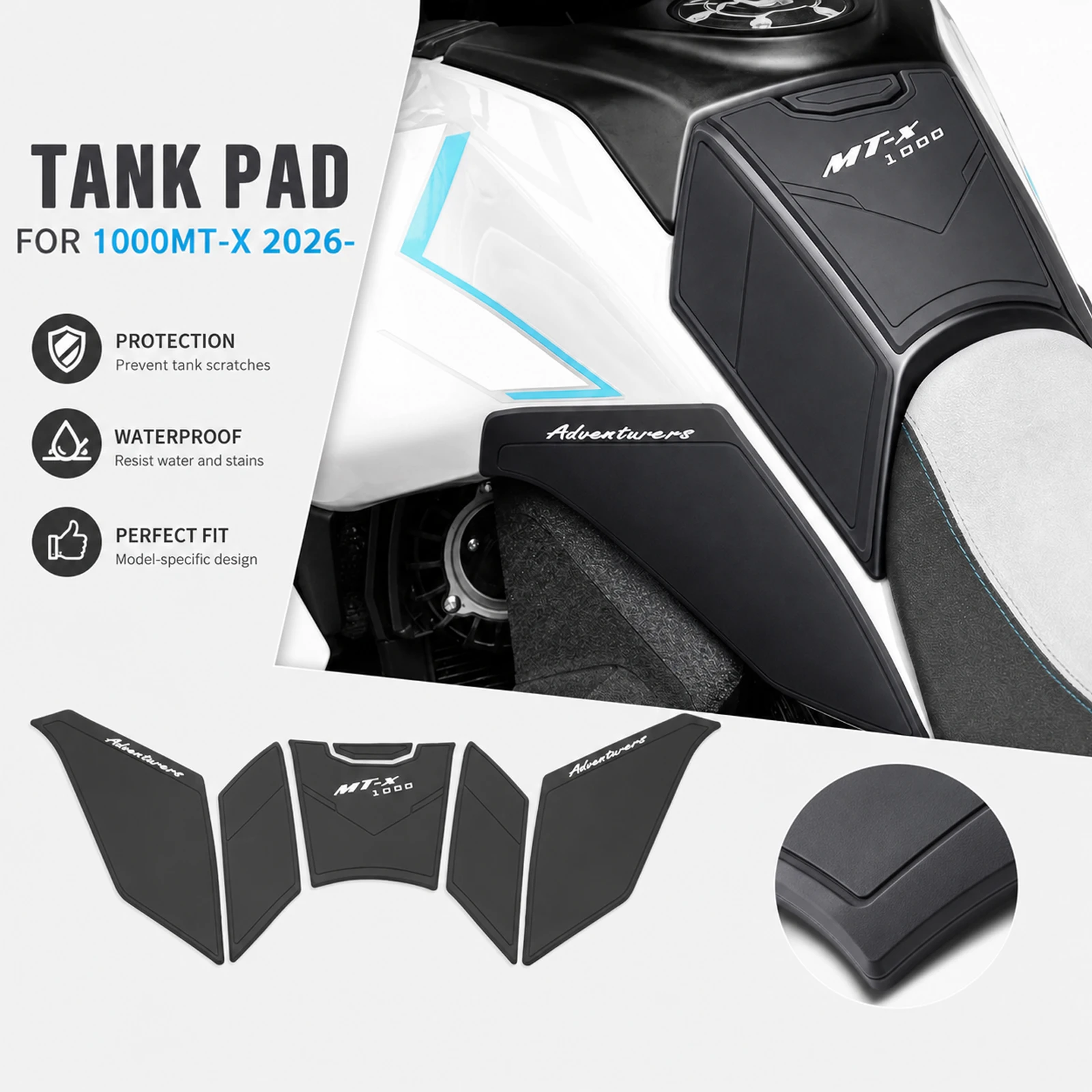 Motorcycle Fuel Tank Pad Anti-Slip Side Fuel Tank Sticker Fuel Tank Traction Pad For CF-MOTO 1000 MT-X 2026 1000MTX 1000MT X 25