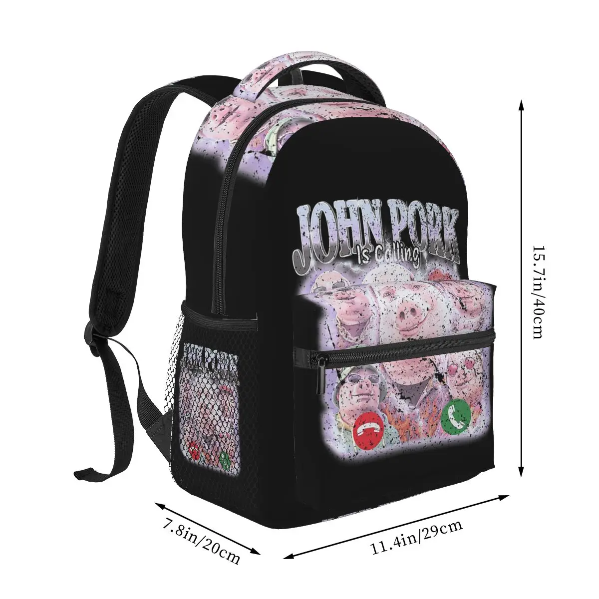 John Pork Is Calling Answer Backpack Hot Sale Daypack Large Capacity Boys Girls BookBag School Bag Shoulder Bags for Men Women