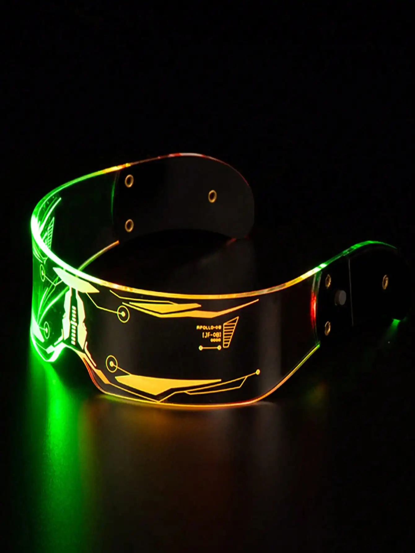 Future-tech glowing glasses Party bar music festival tech glasses rave sci-fi Christmas eyewear