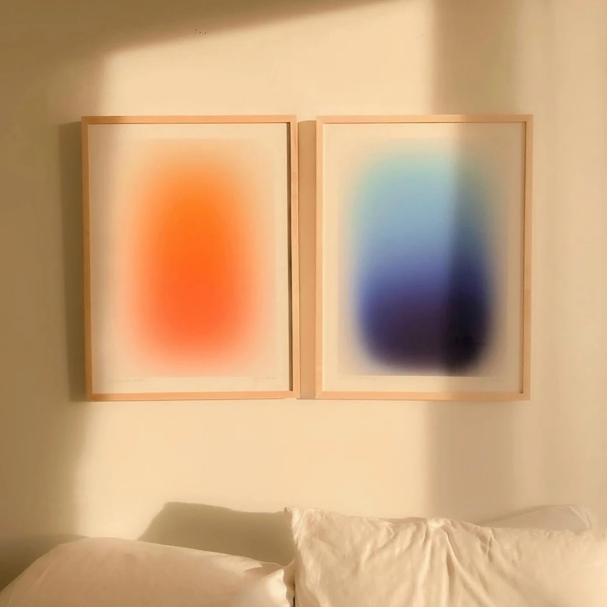 Dizzy Abstrakte Blau Orange Farbe Leinwand Druck Malerei Poster Moderne Nordic Kleine Kunst Stil Wohnzimmer Wohnkultur Wand Bild