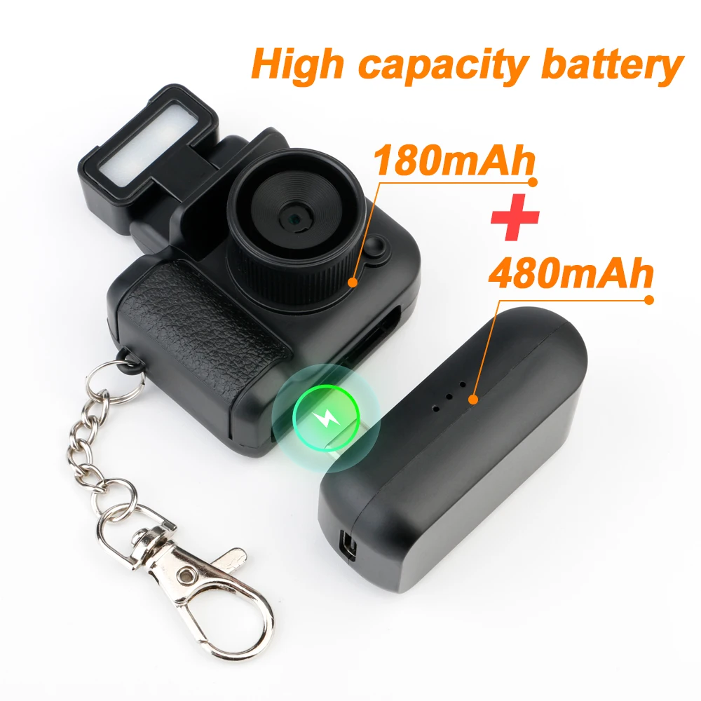 Mini fotocamera HD1080P Videocamera tascabile portatile con schermo LCD Fotocamera digitale con luce flash Videoregistratore Piccola videocamera per studenti