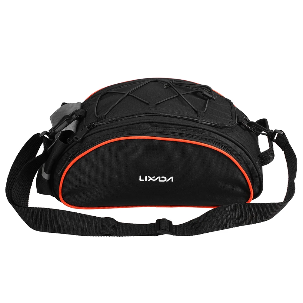 Lixada Bicycle Rear Seat Bag 13L Multifunctional Outdoor Cycling Rack Seat Bag Bike Rear Trunk Pannier Backseat Bag Handbag Bags