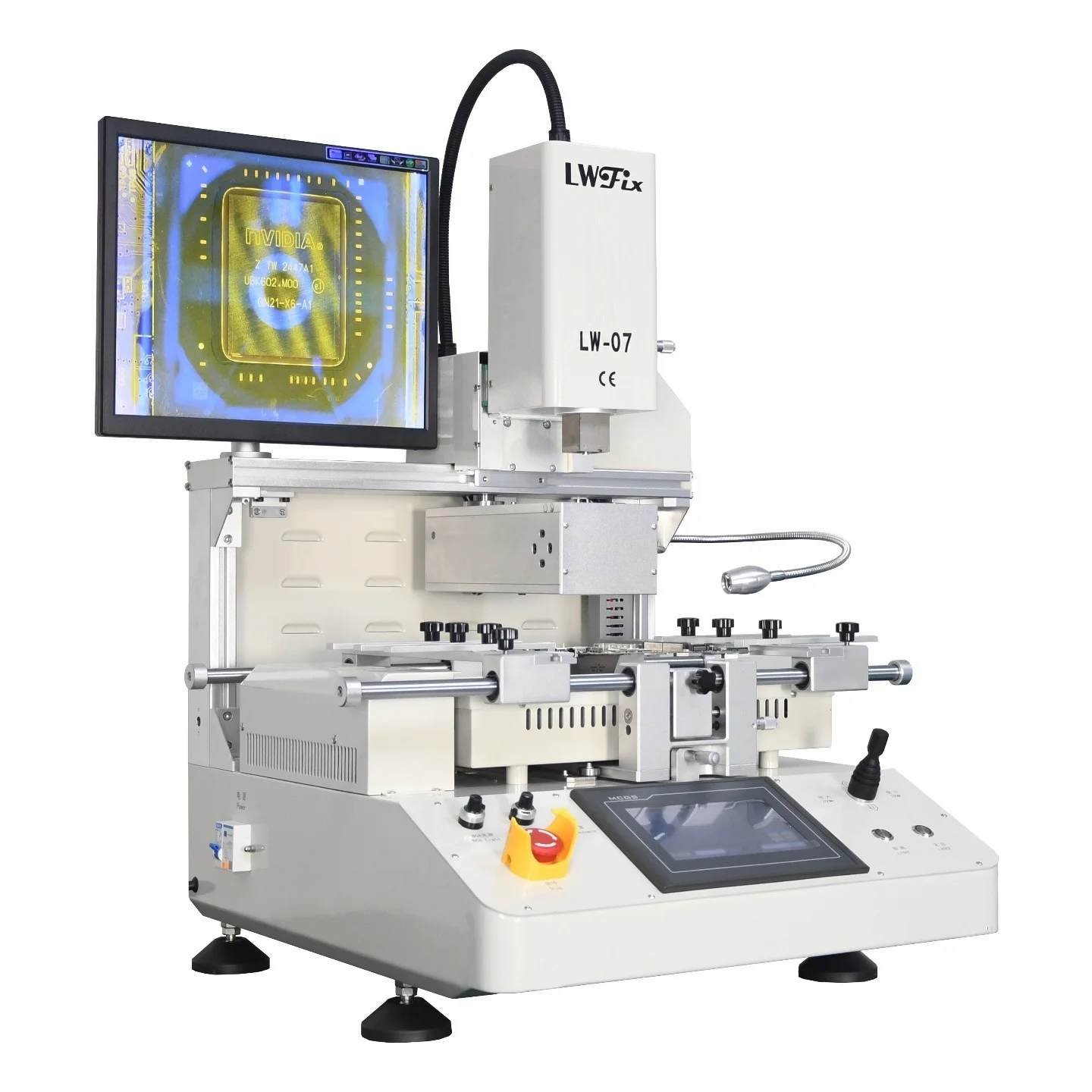 Infrared BGA Rework Station LW-07 3 Zones Hot Air Touch Screen Solder Machine 4800W Soldering Tools Optical Alignment System