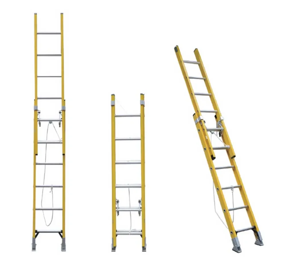 double sided multipurpose electricians foldable fiberglass ladder escaleras