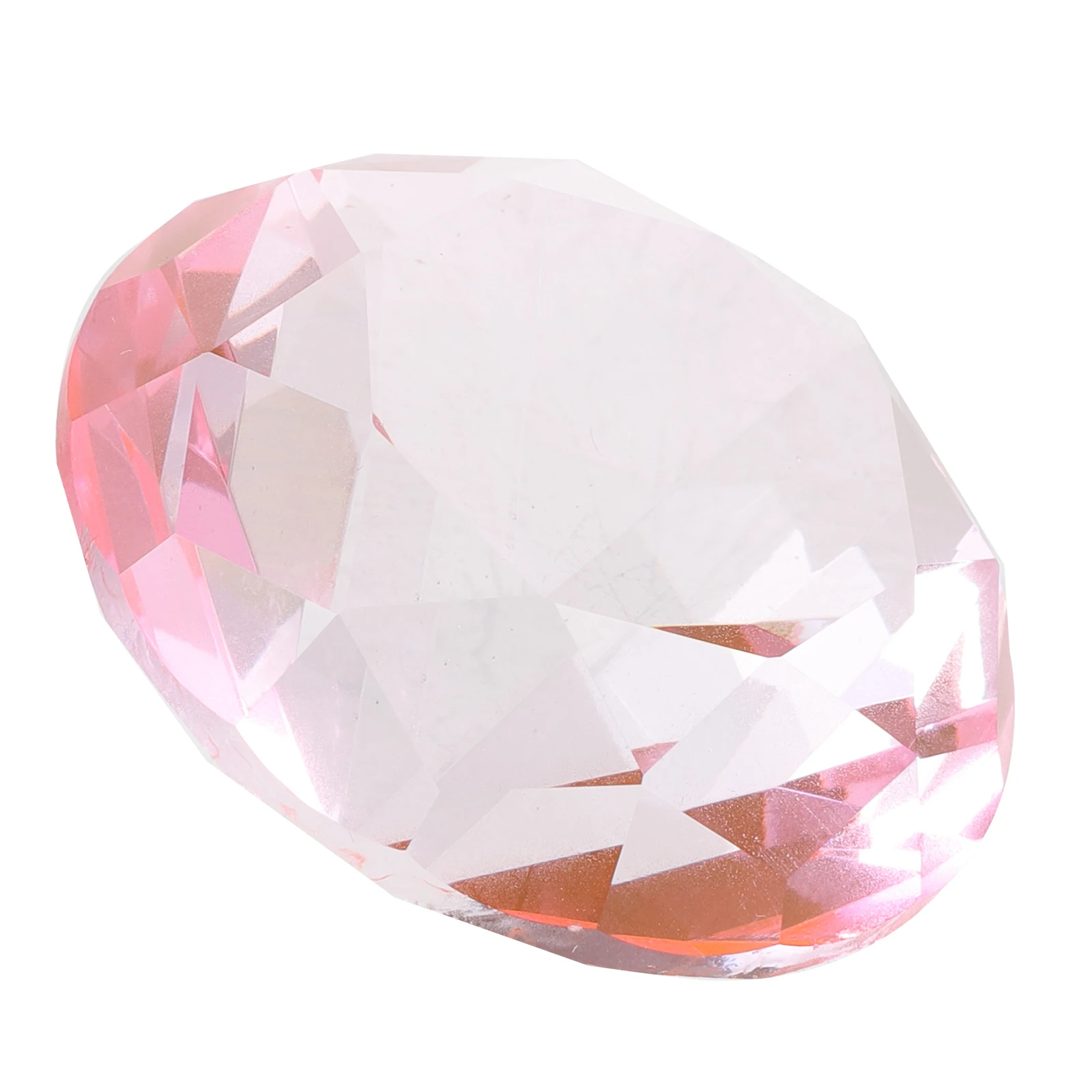 2 ชิ้น คริสตัลประดับเพชรเทียมสีชมพู ขนาด 60 มม. ประดับตกแต่งงานแต่งงาน งานปาร์ตี้ ตกแต่งบ้าน สร้างบรรยากาศโรแมนติก