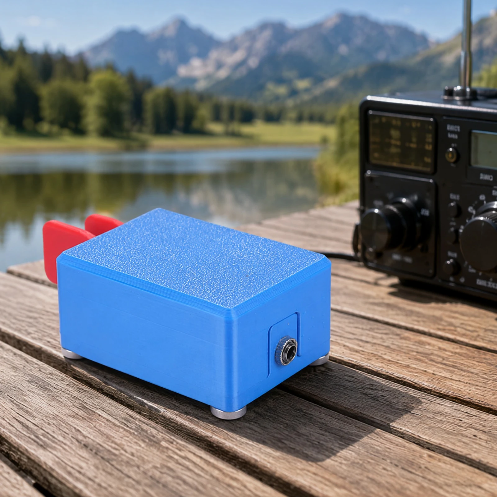 Amateur Radio Keyer CW Dual Paddle Morse Code Key Amateur Radio Keyer 3.5mm Jack Adjustable PETG Portable