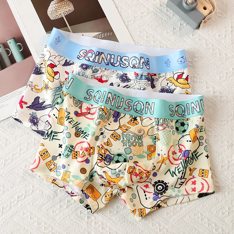 Sports men's underwear boxers men's shorts underwear fitness waist breathable cotton men's pajamas